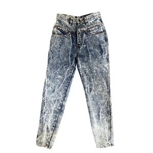 90s Vintage Alfredo Moro High Waisted Acid Wash Mom Jeans